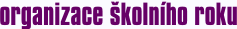 Organizace školního roku
